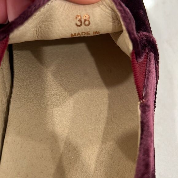 M. Gemi Cerchio Velvet Slip On Sneakers Maroon - Picture 4 of 5